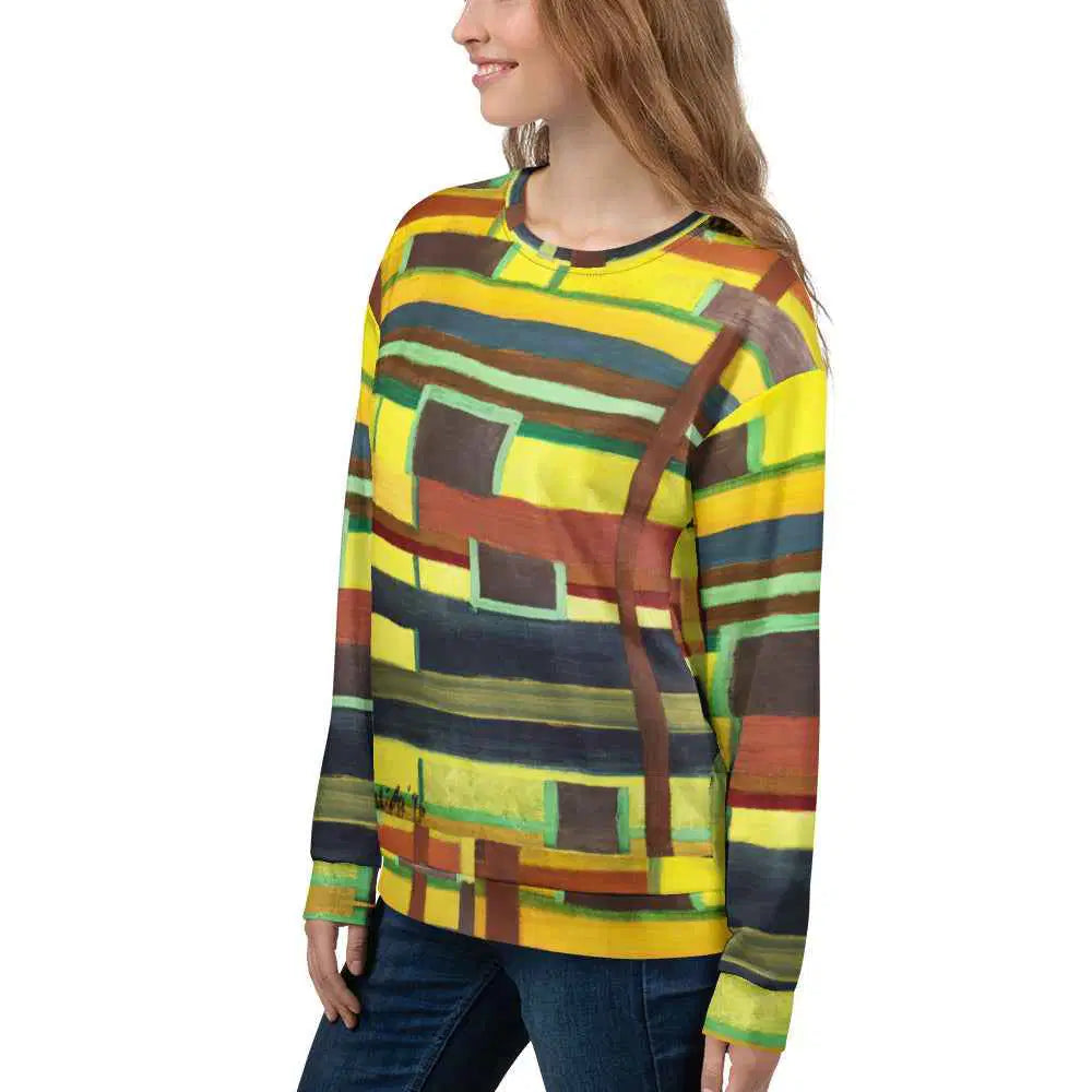 Unisex Sweatshirt - City in Grids - Geometric Abstract Urban