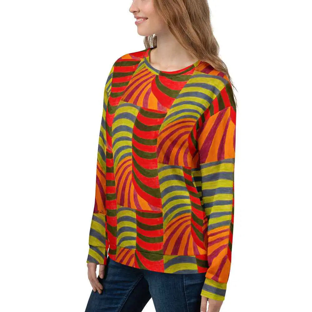 Unisex Sweatshirt - No Brake Zone - Op Art Motion