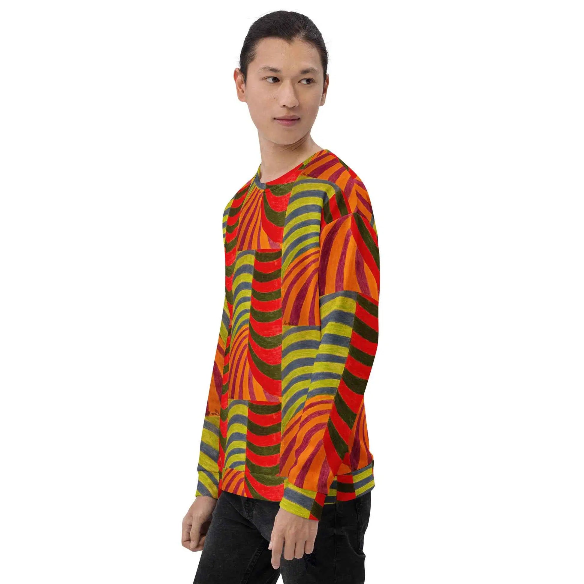 Unisex Sweatshirt - No Brake Zone - Op Art Motion