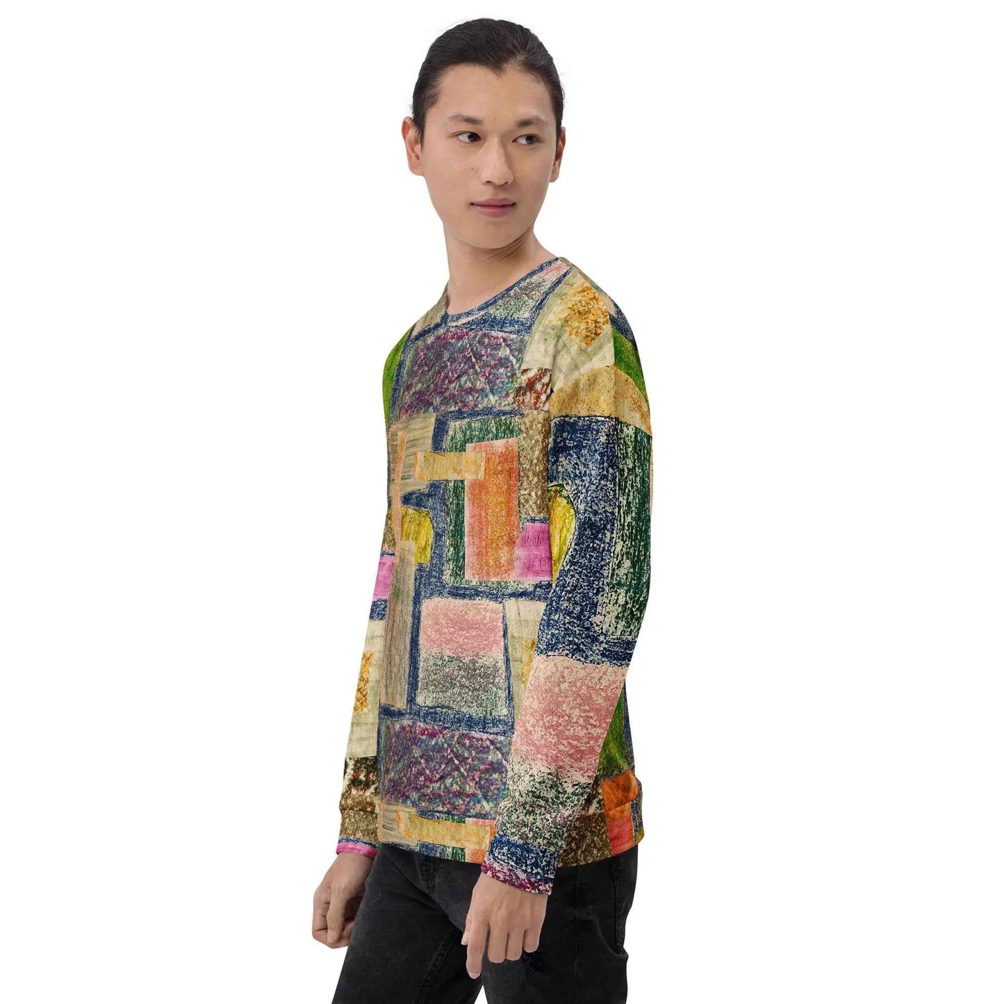 Unisex Sweatshirt - The Hearth Quilt - Folk Geometric Art