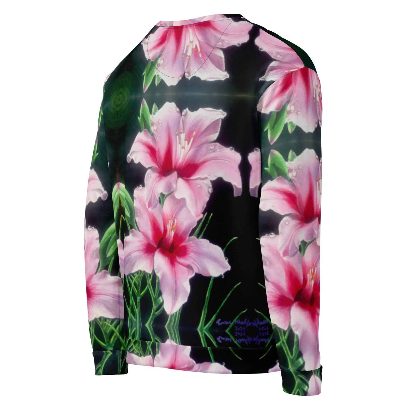 Unisex Sweatshirt - Desire - Pink Lily Floral Realism