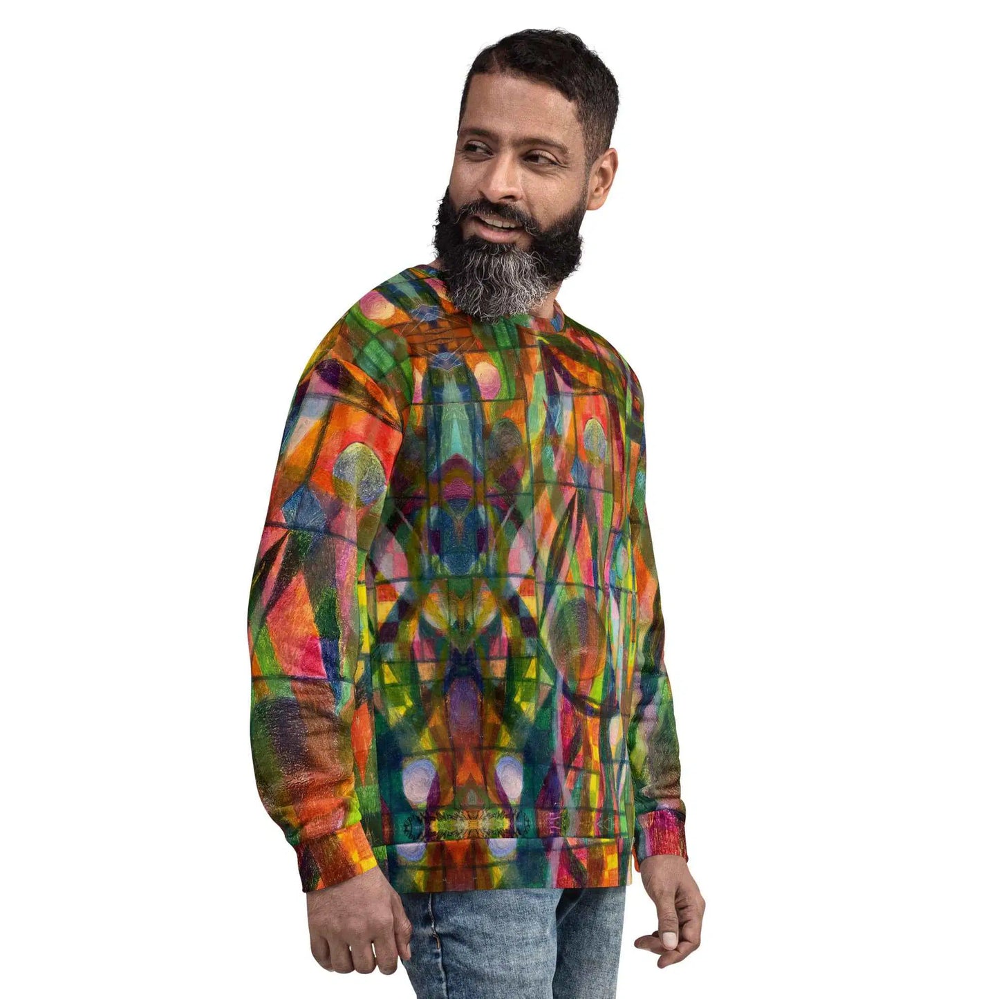 Unisex Sweatshirt - Organic Life - Colorful Geometric Art