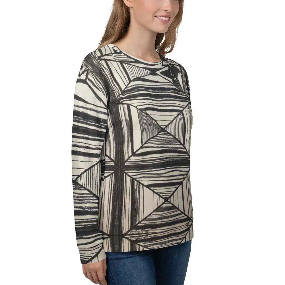 Unisex Sweatshirt - Deception - Geometric Op Art