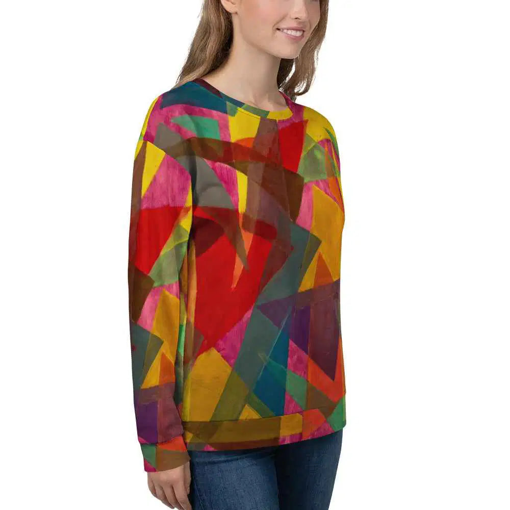 Unisex Sweatshirt - In The Wine Glass - Geometric Abstract