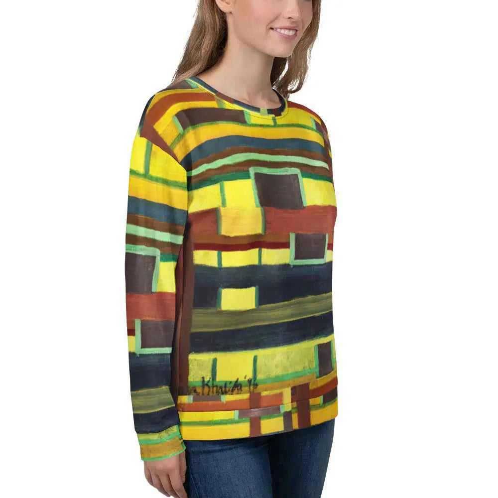 Unisex Sweatshirt - City in Grids - Geometric Abstract Urban