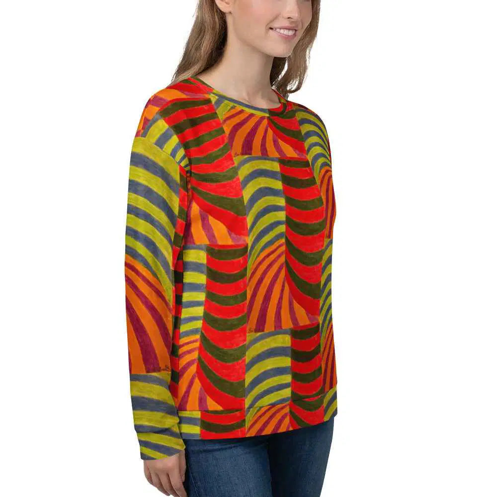 Unisex Sweatshirt - No Brake Zone - Op Art Motion