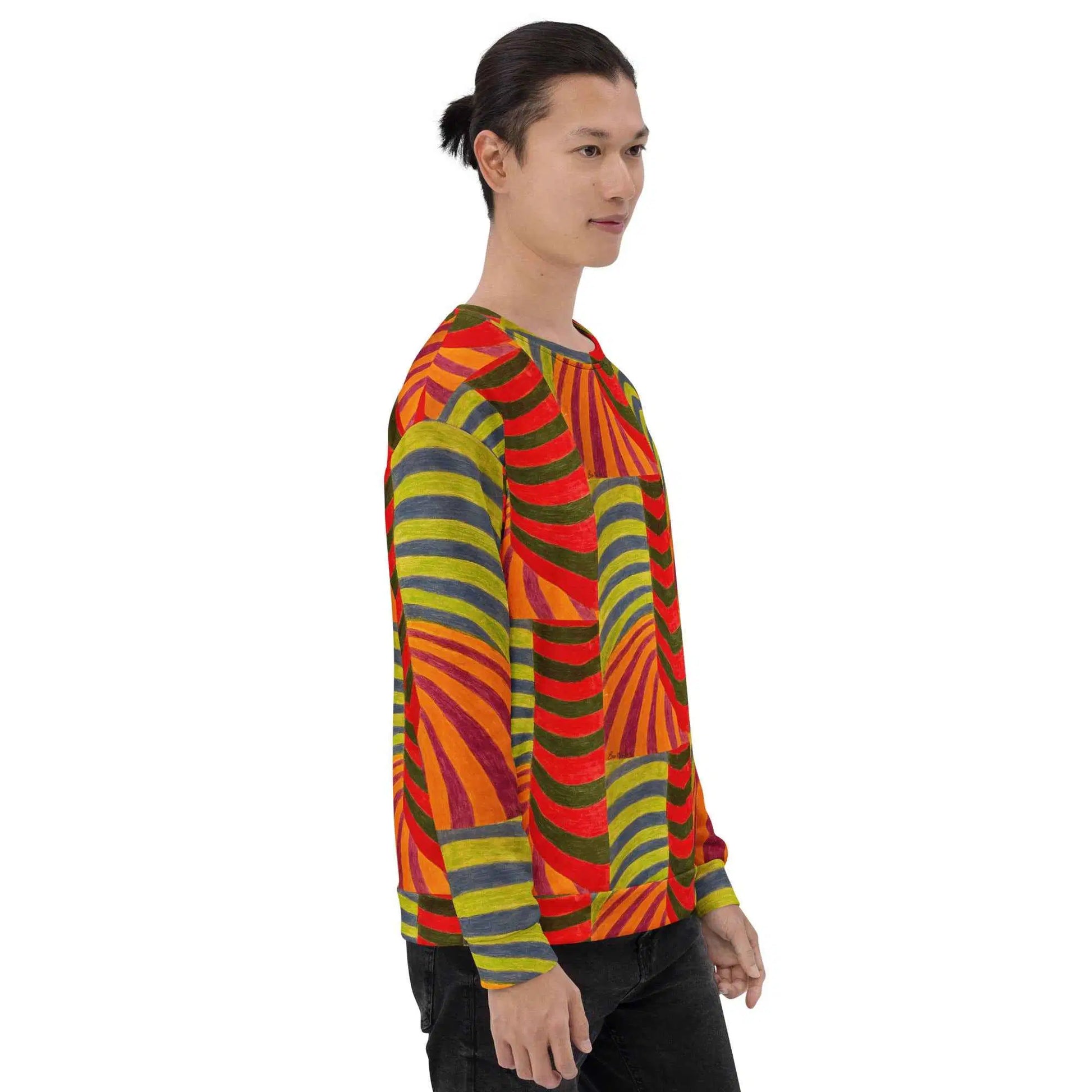 Unisex Sweatshirt - No Brake Zone - Op Art Motion