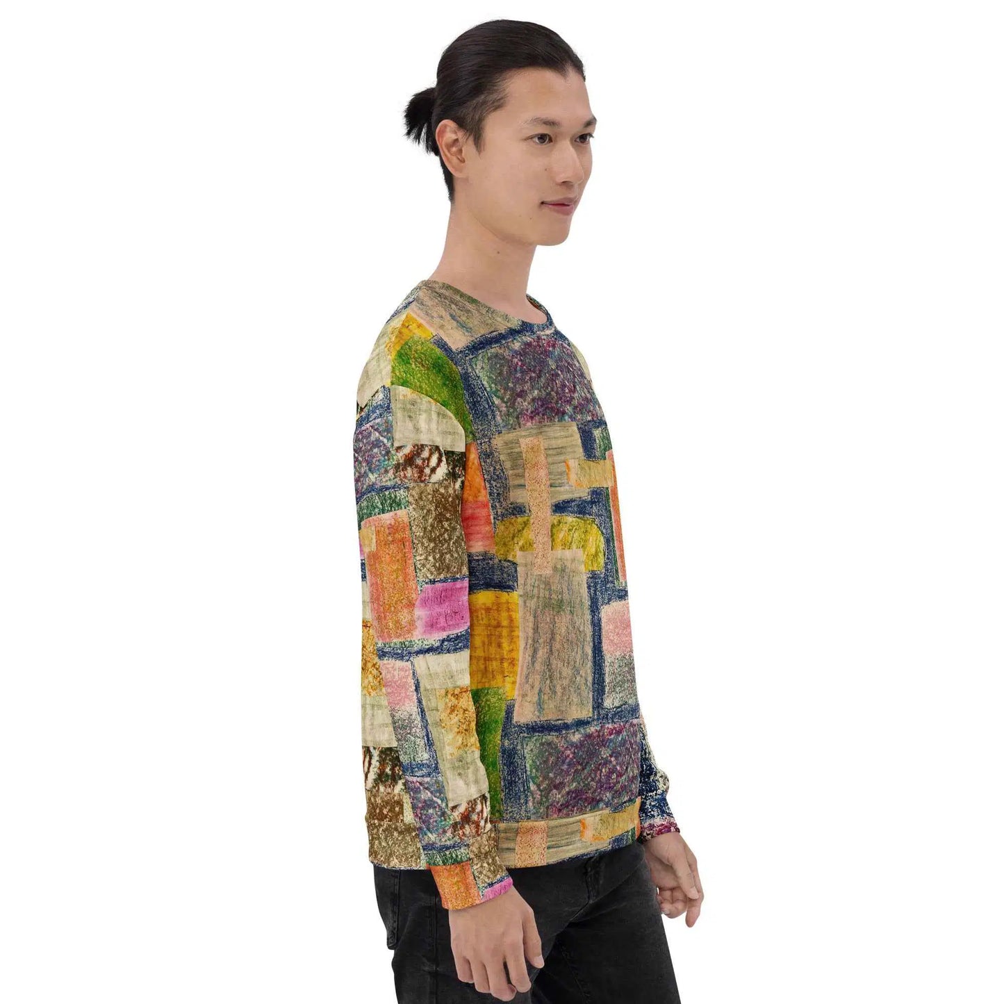 Unisex Sweatshirt - The Hearth Quilt - Folk Geometric Art