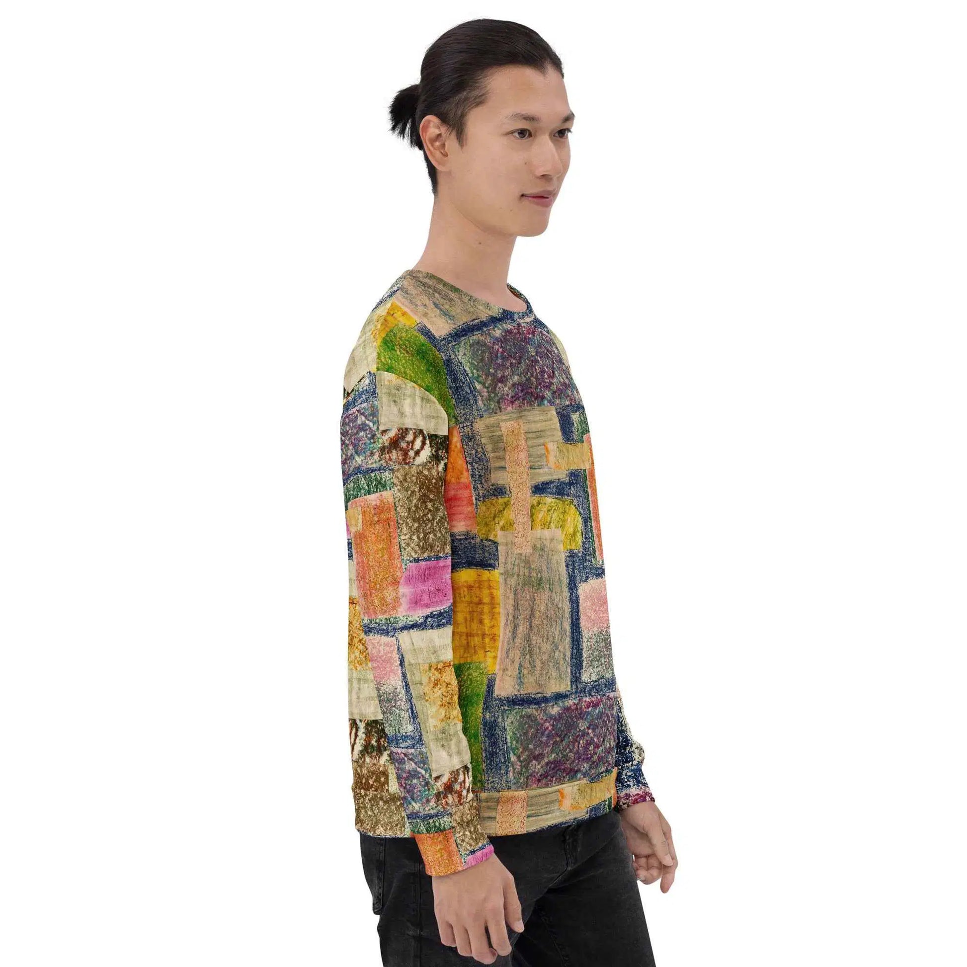 Unisex Sweatshirt - The Hearth Quilt - Folk Geometric Art