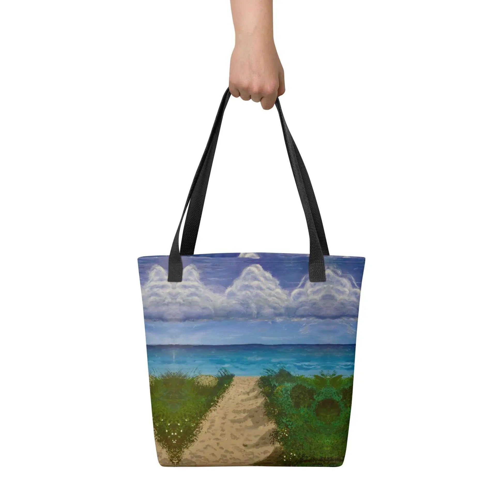 Tote Bag - Edge of Calm - Coastal Pathway Scene