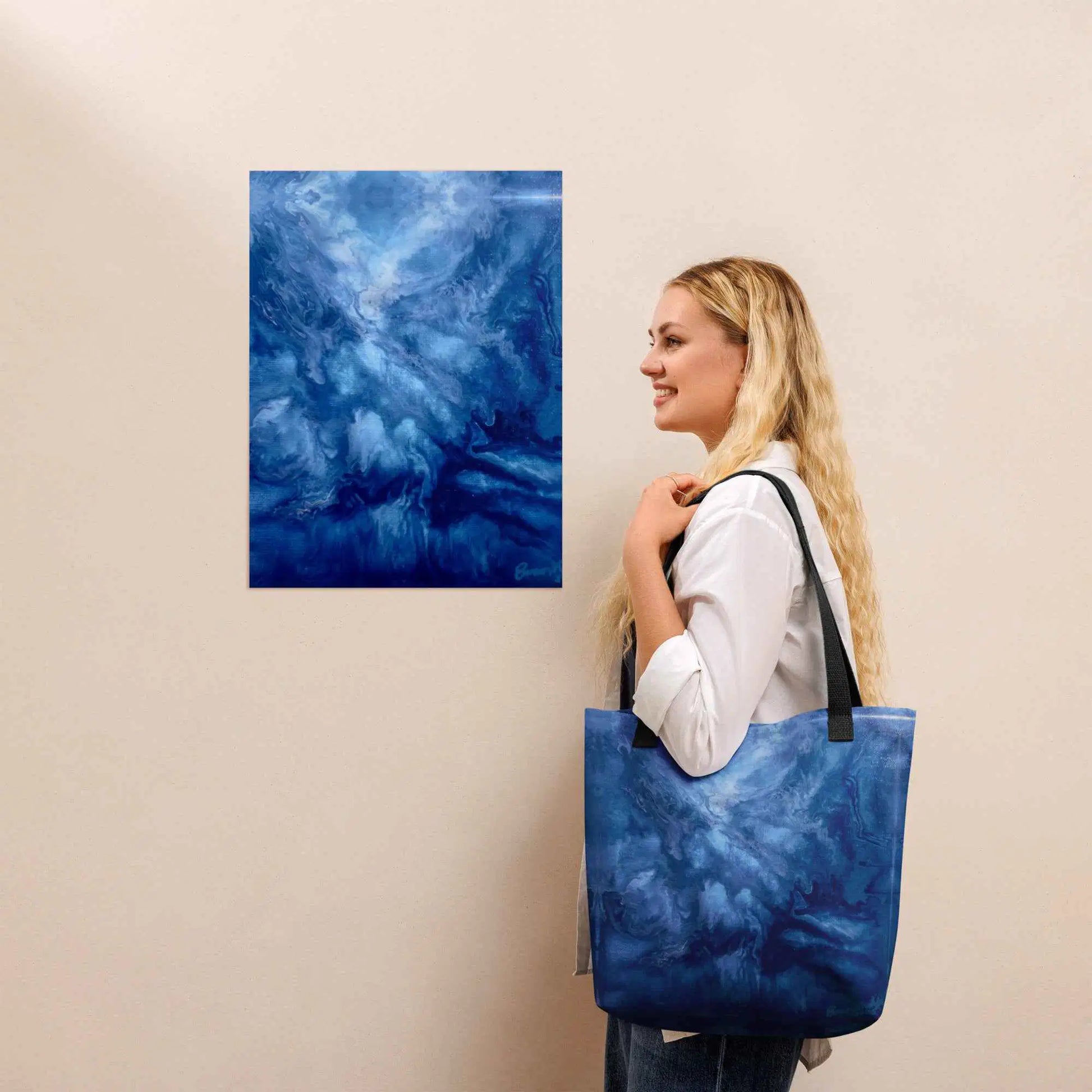 Tote Bag - Thunder - Dramatic Blue Storm Cloud Art