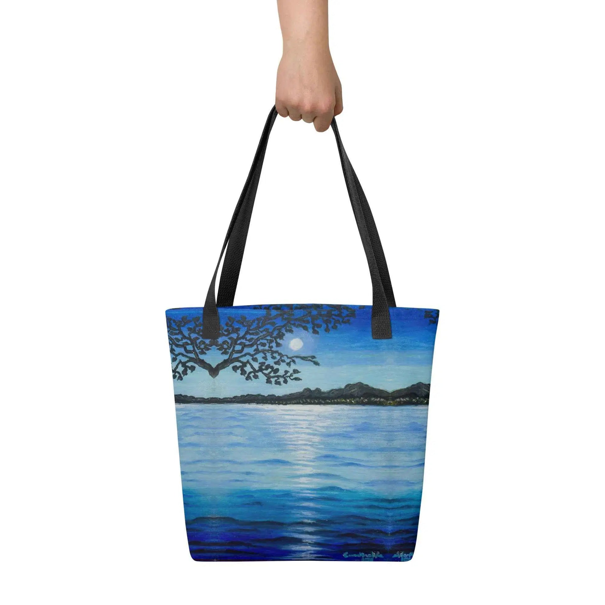 Tote Bag - Nocturned - Tonalism Moonlit Night Scene