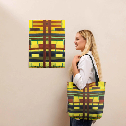 Tote Bag - City in Grids - Geometric Abstract Urban