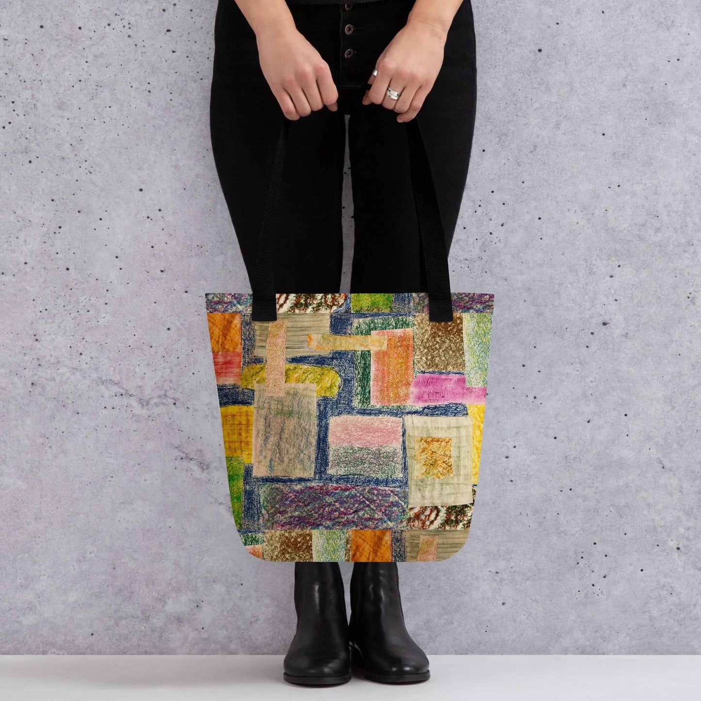Tote Bag - The Hearth Quilt - Folk Patchwork Art