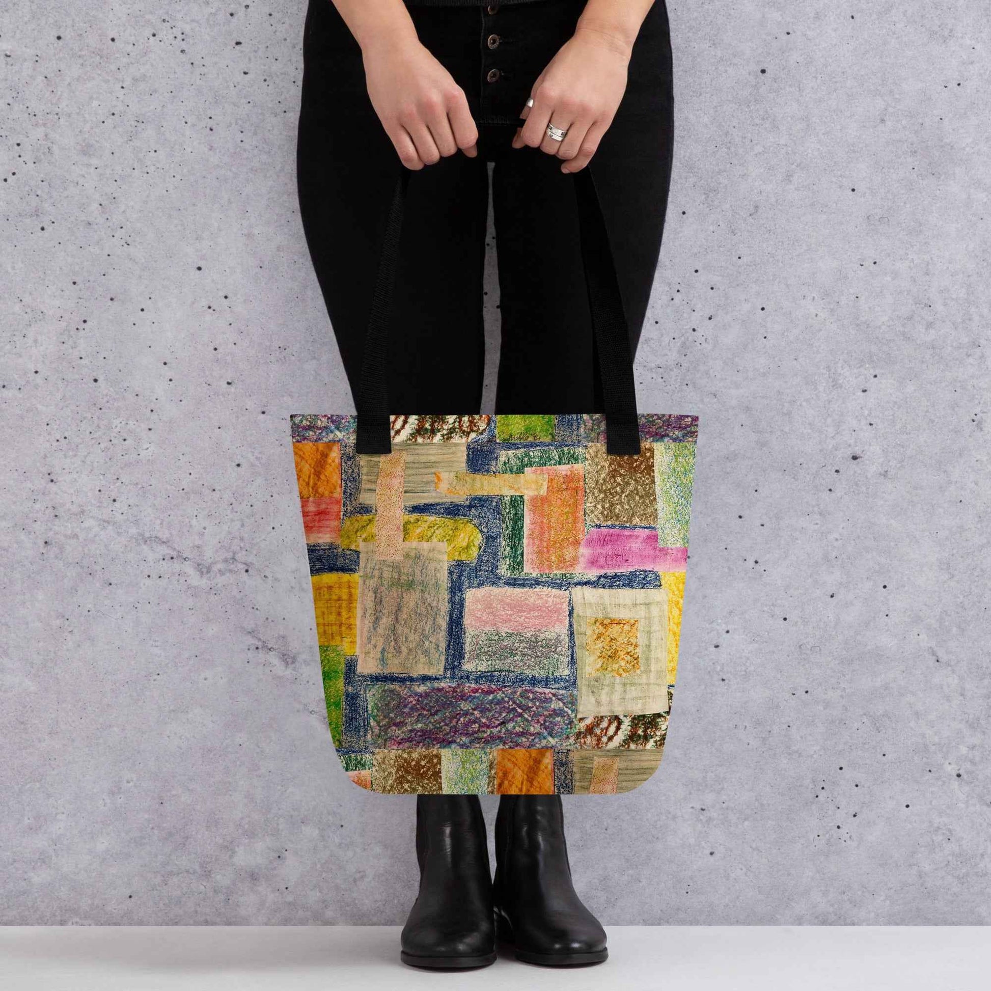 Tote Bag - The Hearth Quilt - Folk Patchwork Art