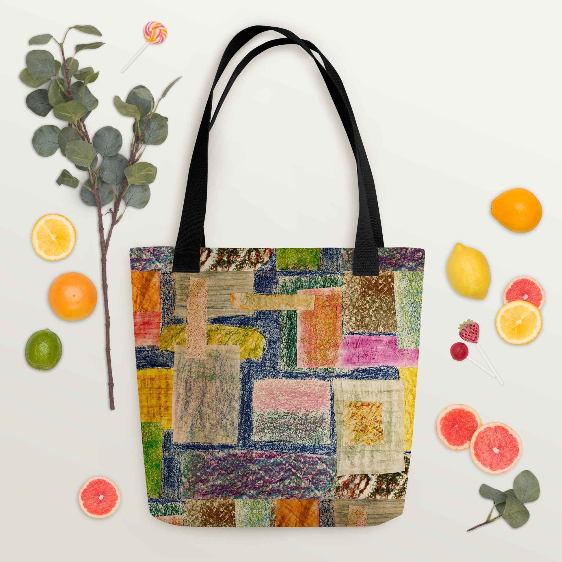 Tote Bag - The Hearth Quilt - Folk Patchwork Art