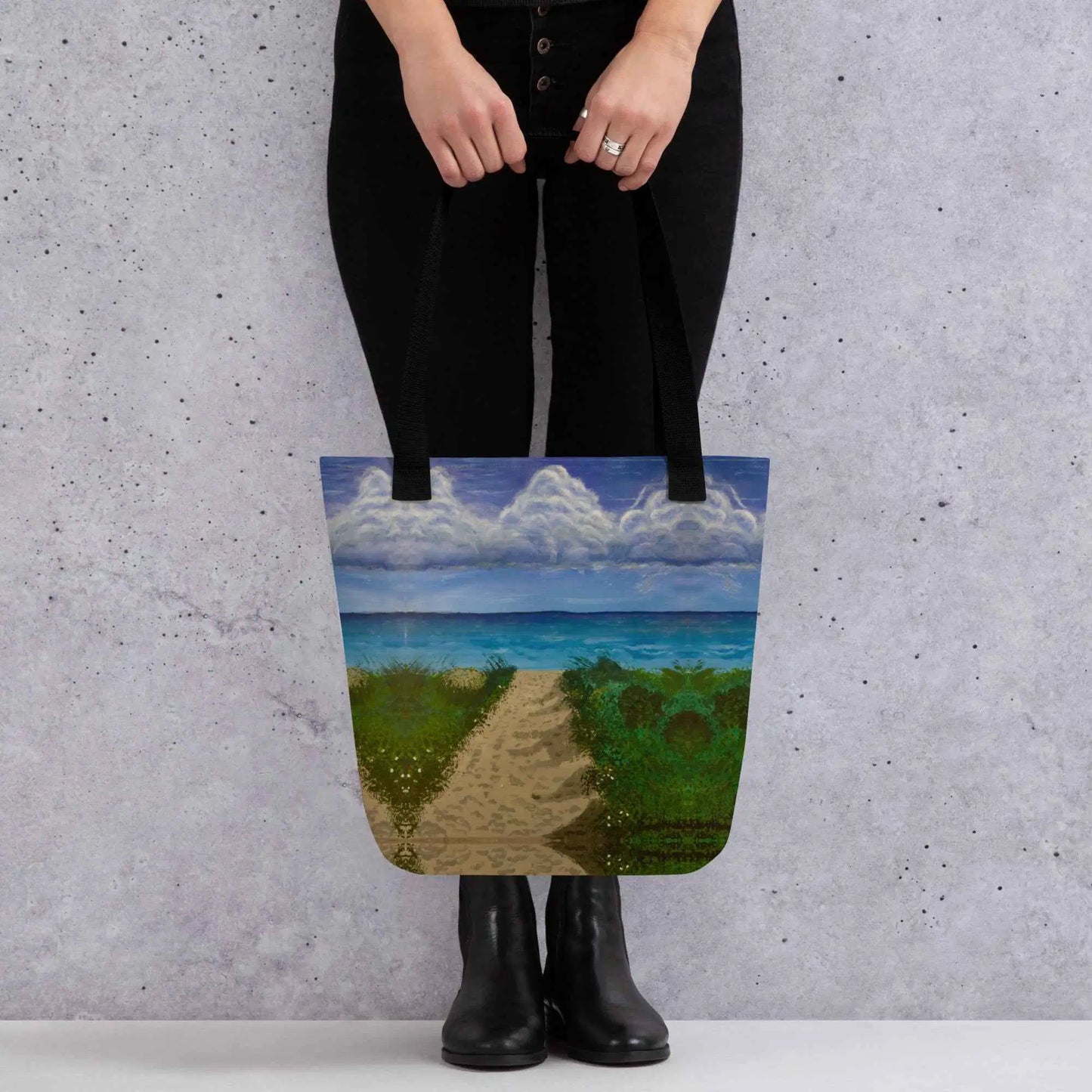 Tote Bag - Edge of Calm - Coastal Pathway Scene