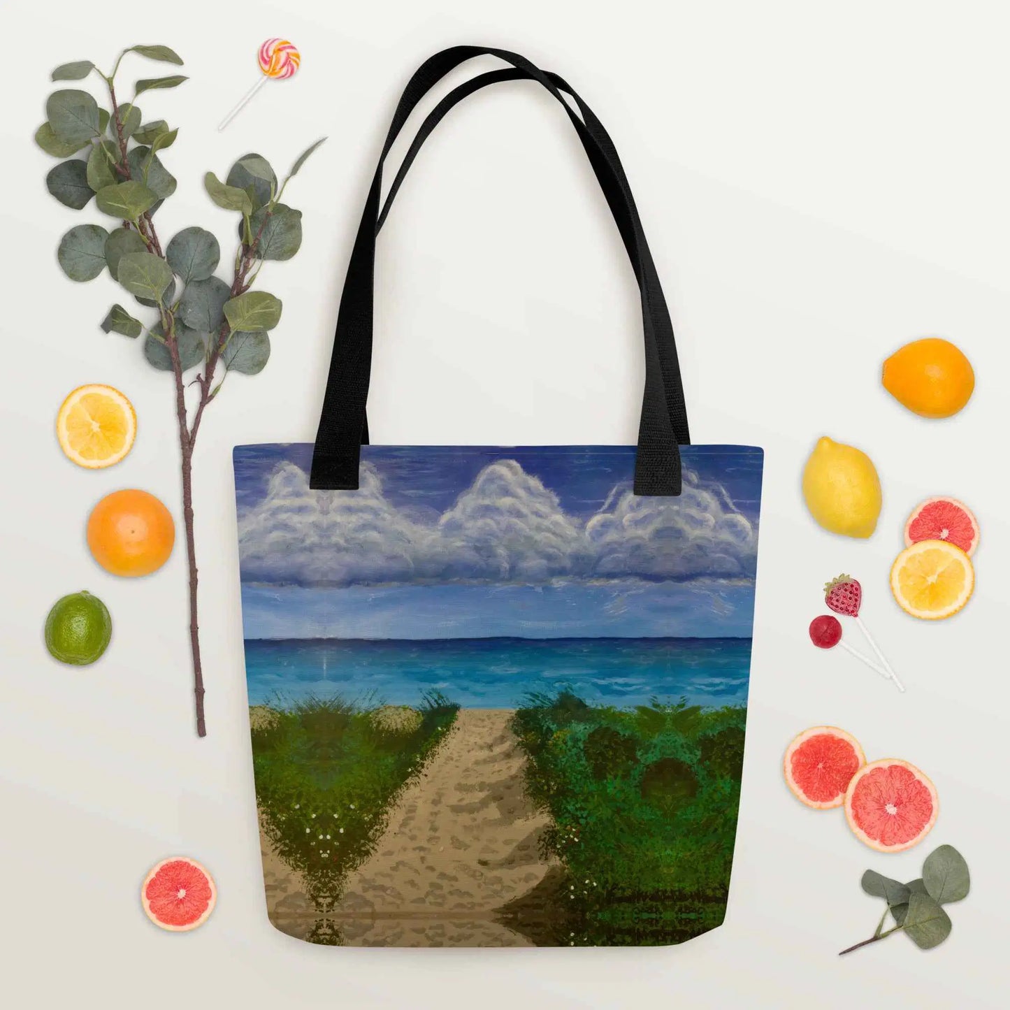 Tote Bag - Edge of Calm - Coastal Pathway Scene