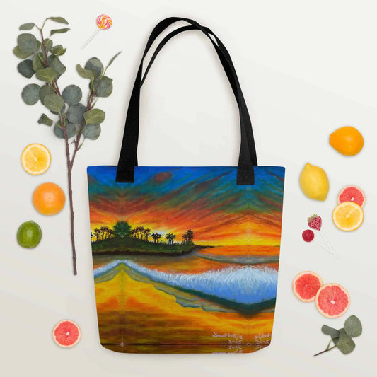 Tote Bag - Day Blazed - Tropical Sunset Palm Tree