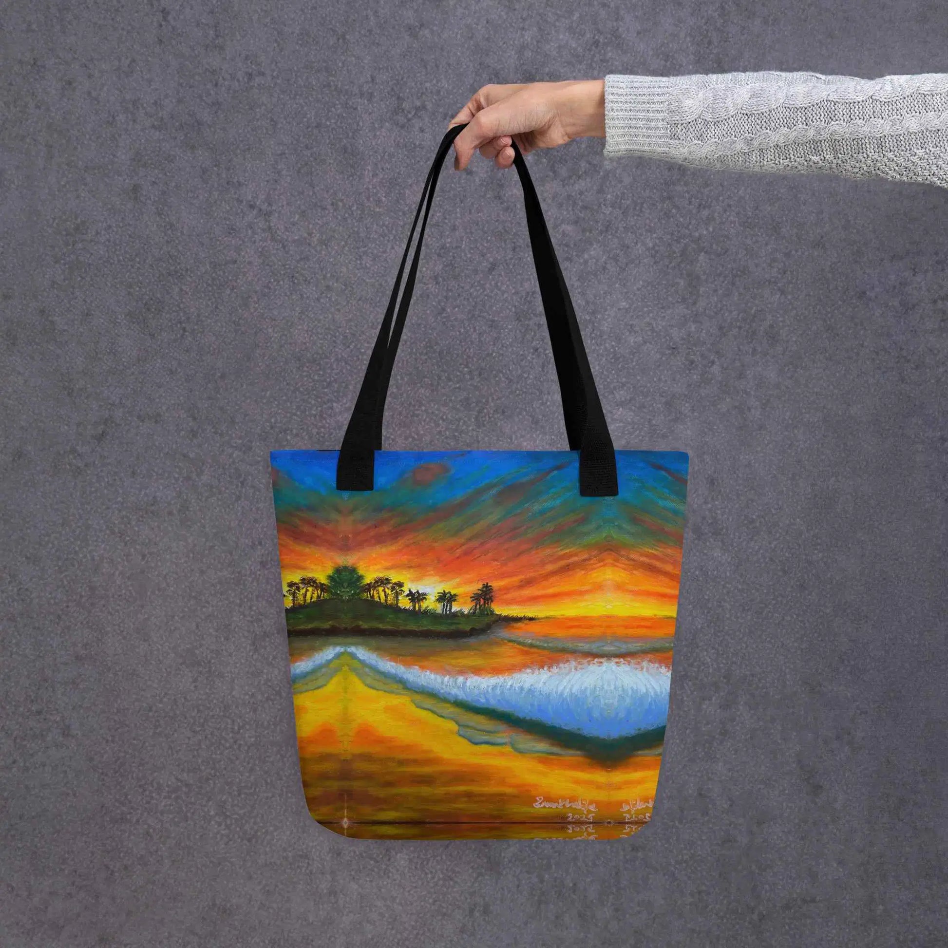 Tote Bag - Day Blazed - Tropical Sunset Palm Tree