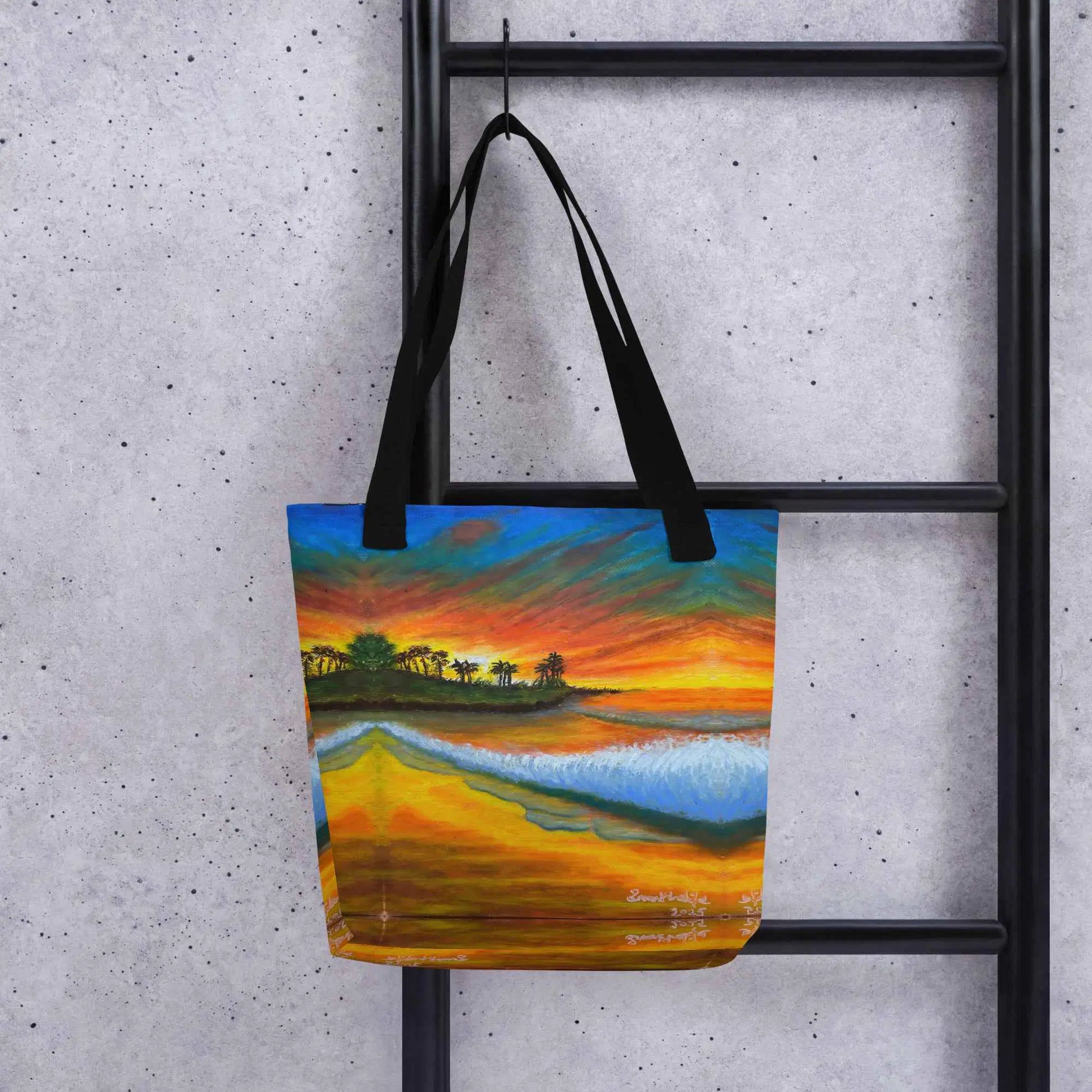 Tote Bag - Day Blazed - Tropical Sunset Palm Tree