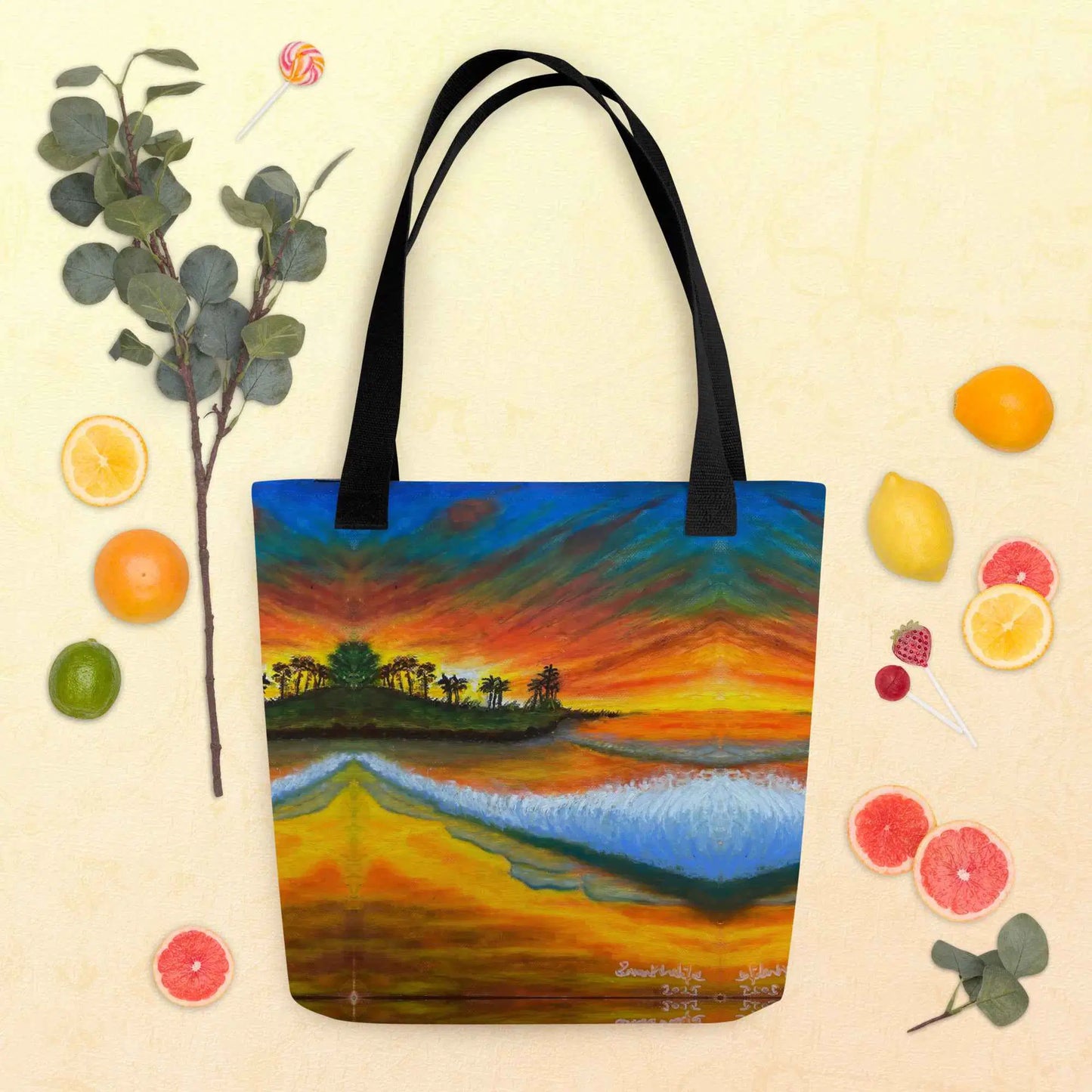 Tote Bag - Day Blazed - Tropical Sunset Palm Tree