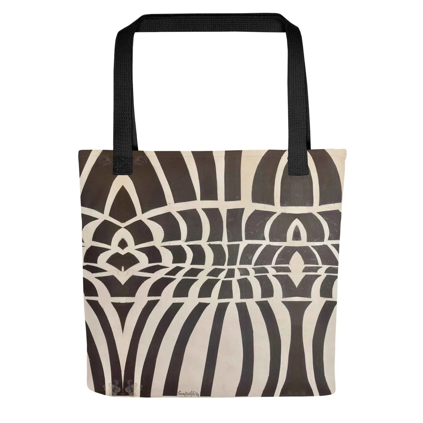 Tote Bag - Optical Web - Op Art Black & White Illusion
