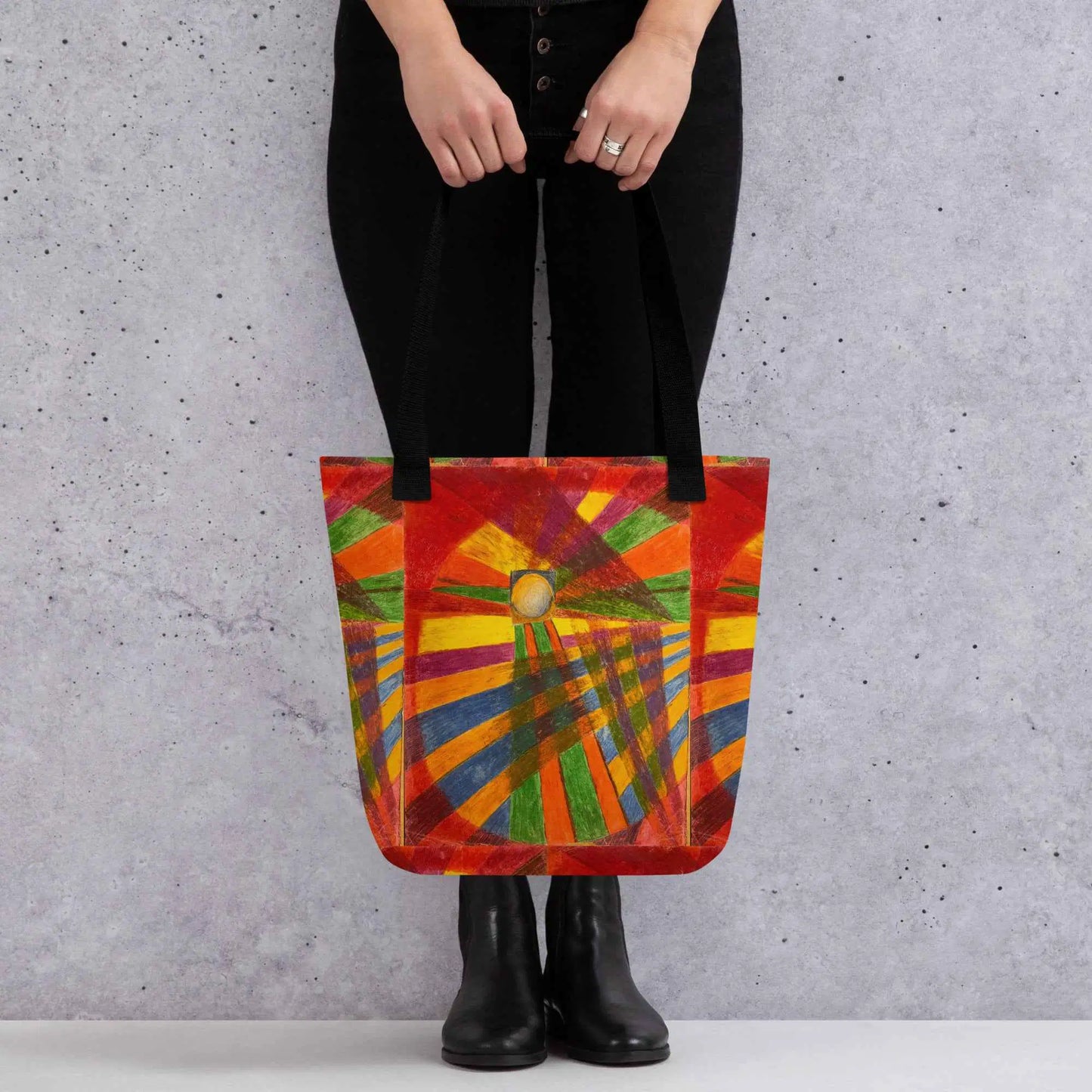 Tote Bag - Solar Burst - Colourful Geometric Abstract