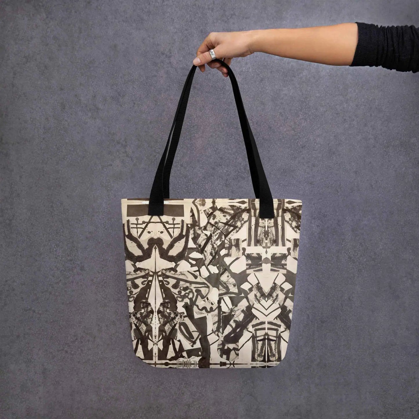 Tote Bag - Fragments of Memory - Abstract Ink Splash
