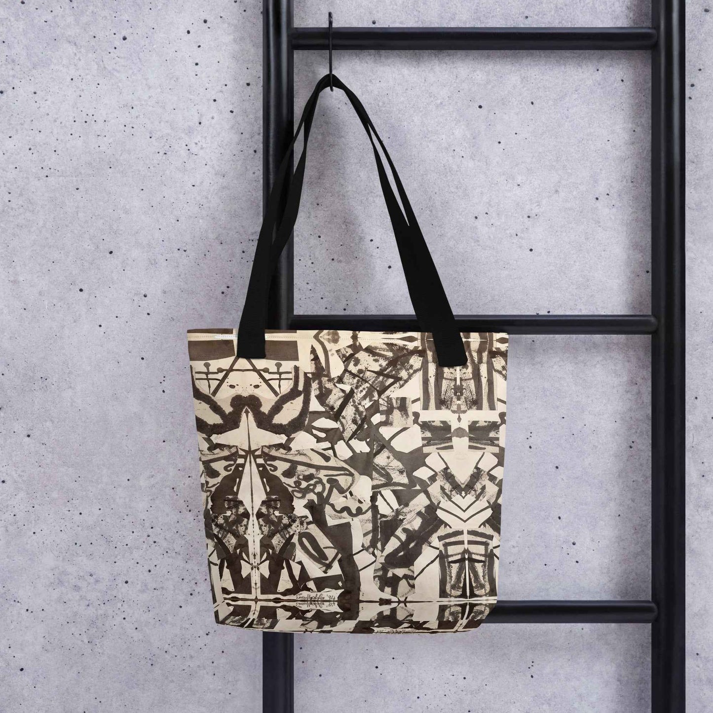 Tote Bag - Fragments of Memory - Abstract Ink Splash