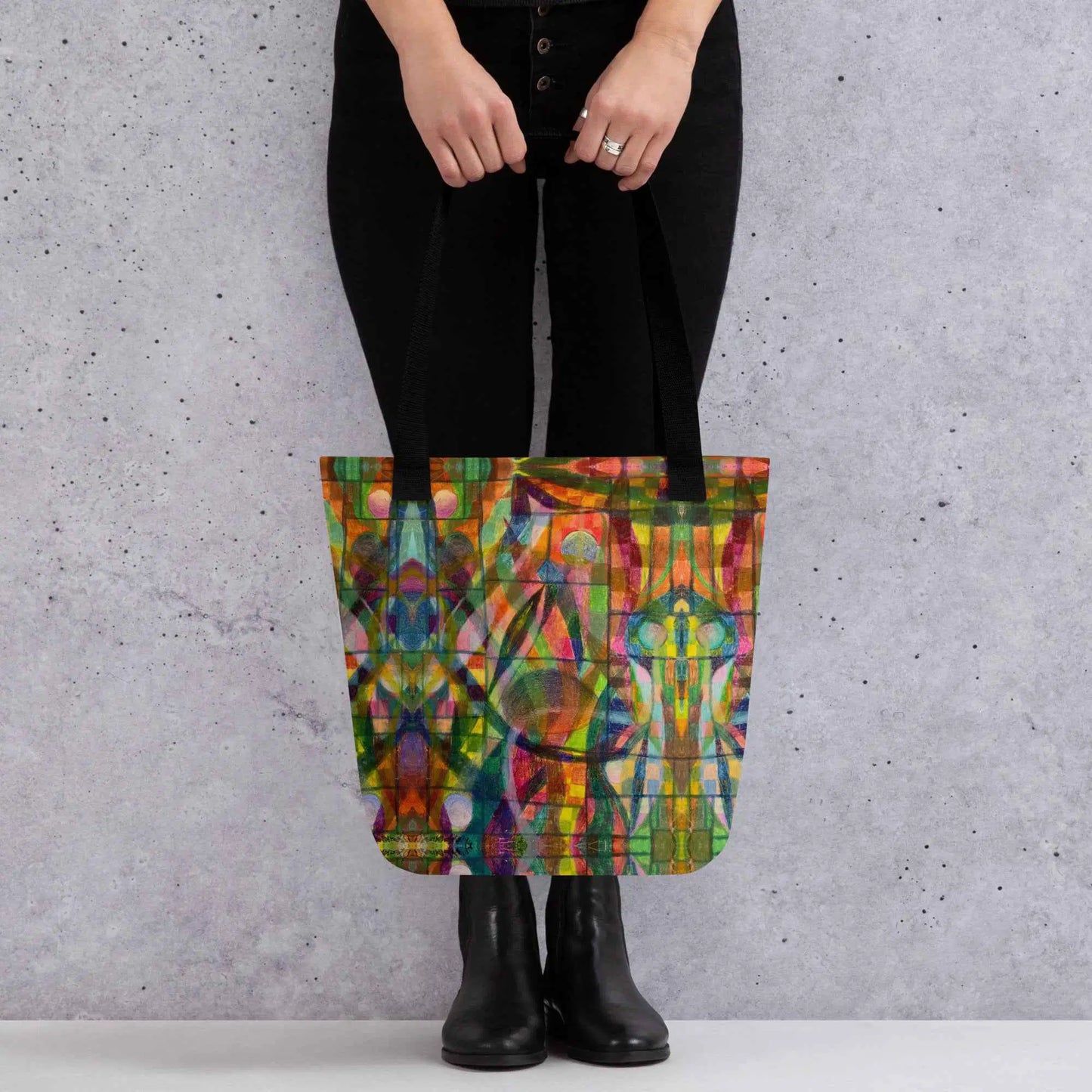 Tote Bag - Organic Life - Abstract Colorful Geometric
