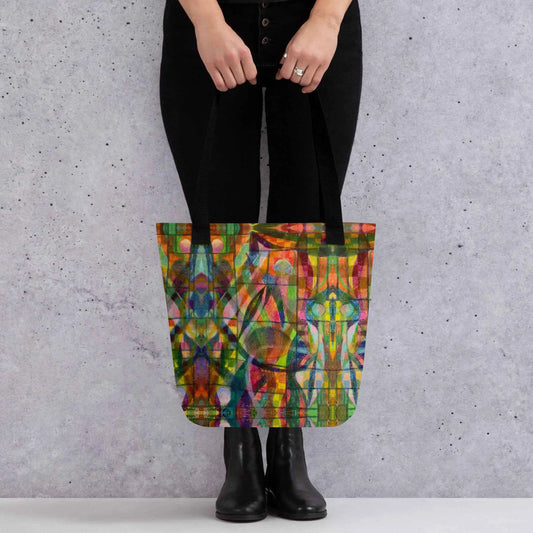 Tote Bag - Organic Life - Abstract Colorful Geometric