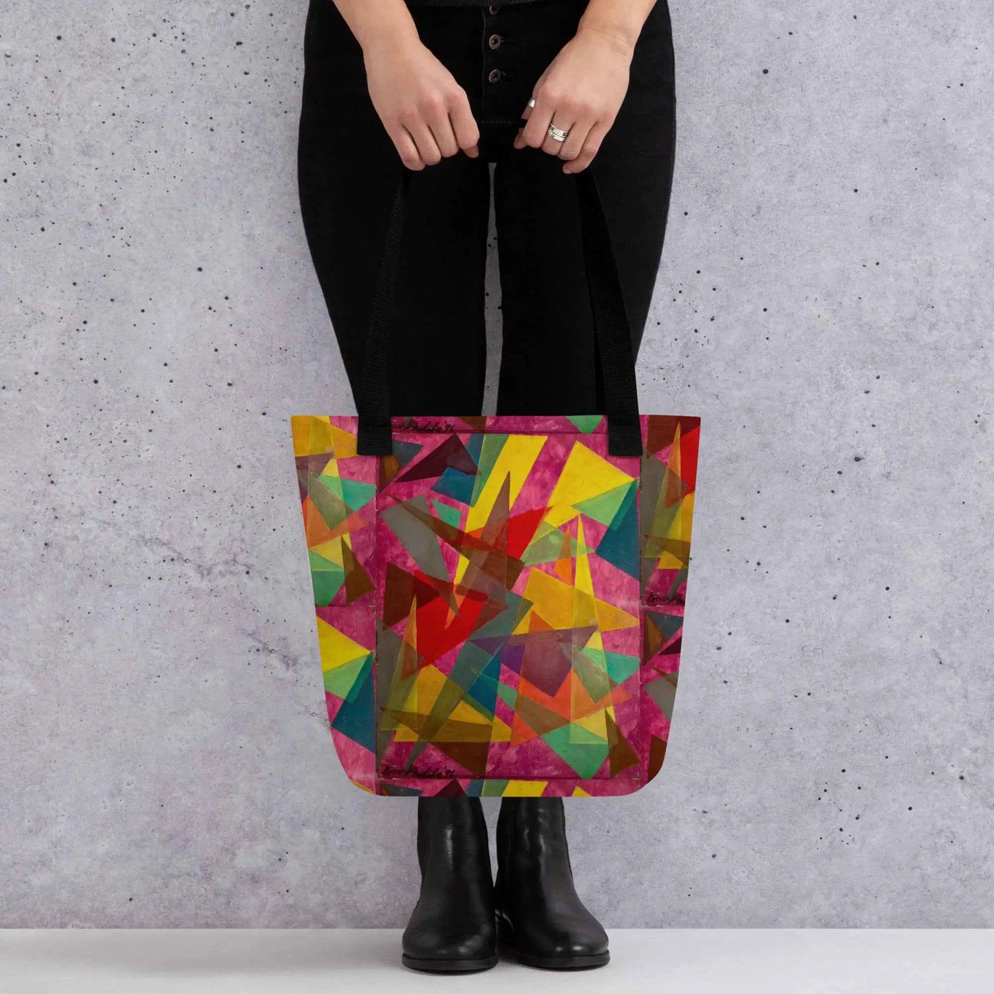 Art Tote Bag - In The Wine Glass - Geometric Abstract