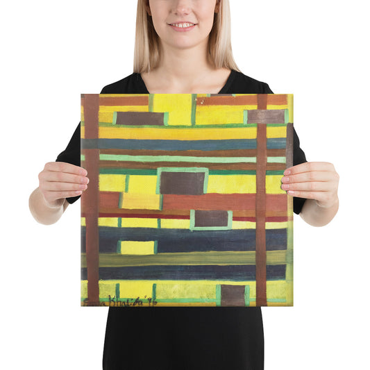 City In Grids - Canvas Print