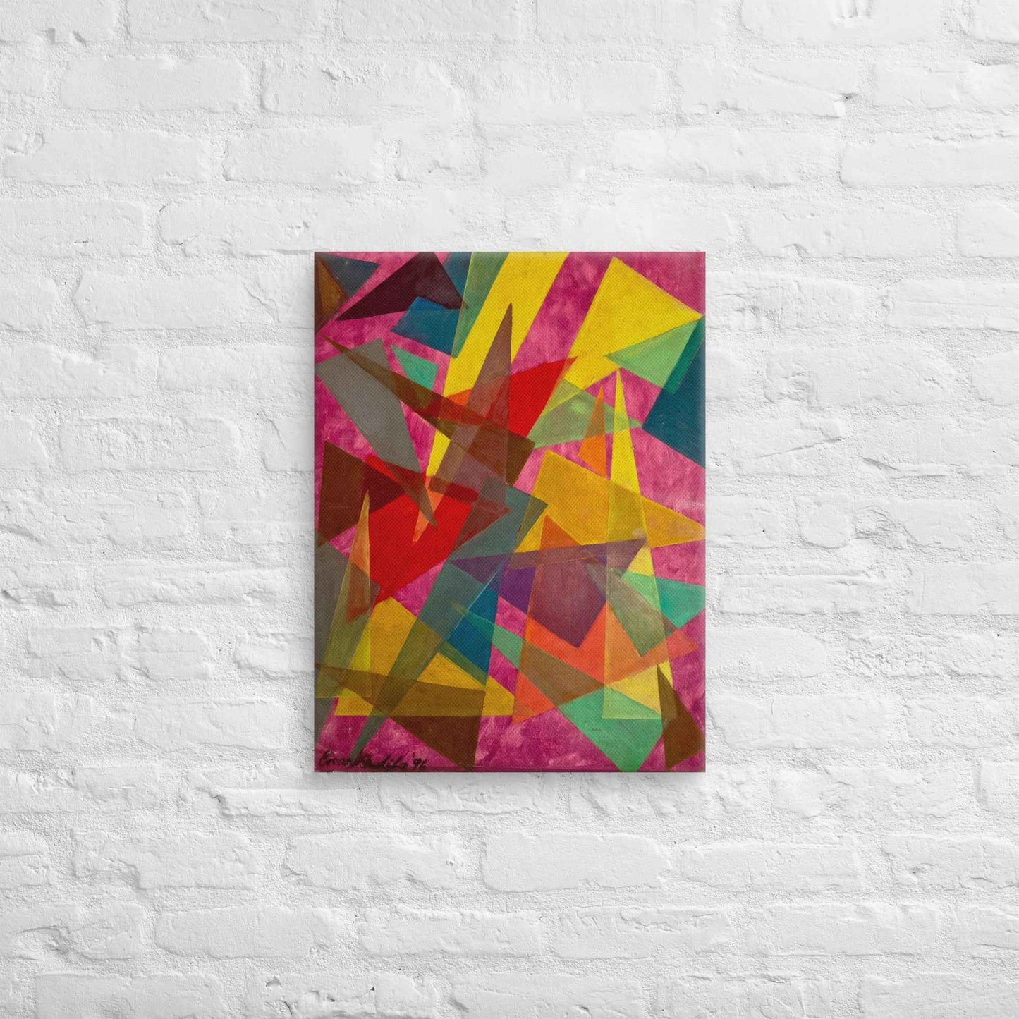 Canvas Print - In The Wine Glass - Geometric Abstract - Eman's Gallery
