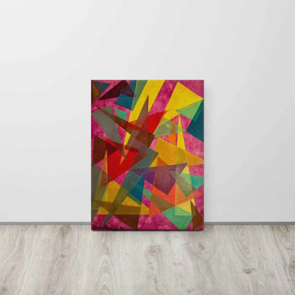 Original Oil Painting - In The Wine Glass - Geometric Colors - Eman's Gallery
