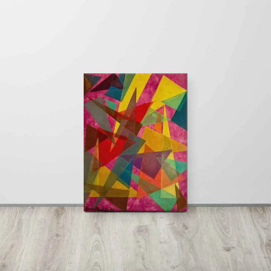 Original Oil Painting - In The Wine Glass - Geometric Colors - Eman's Gallery