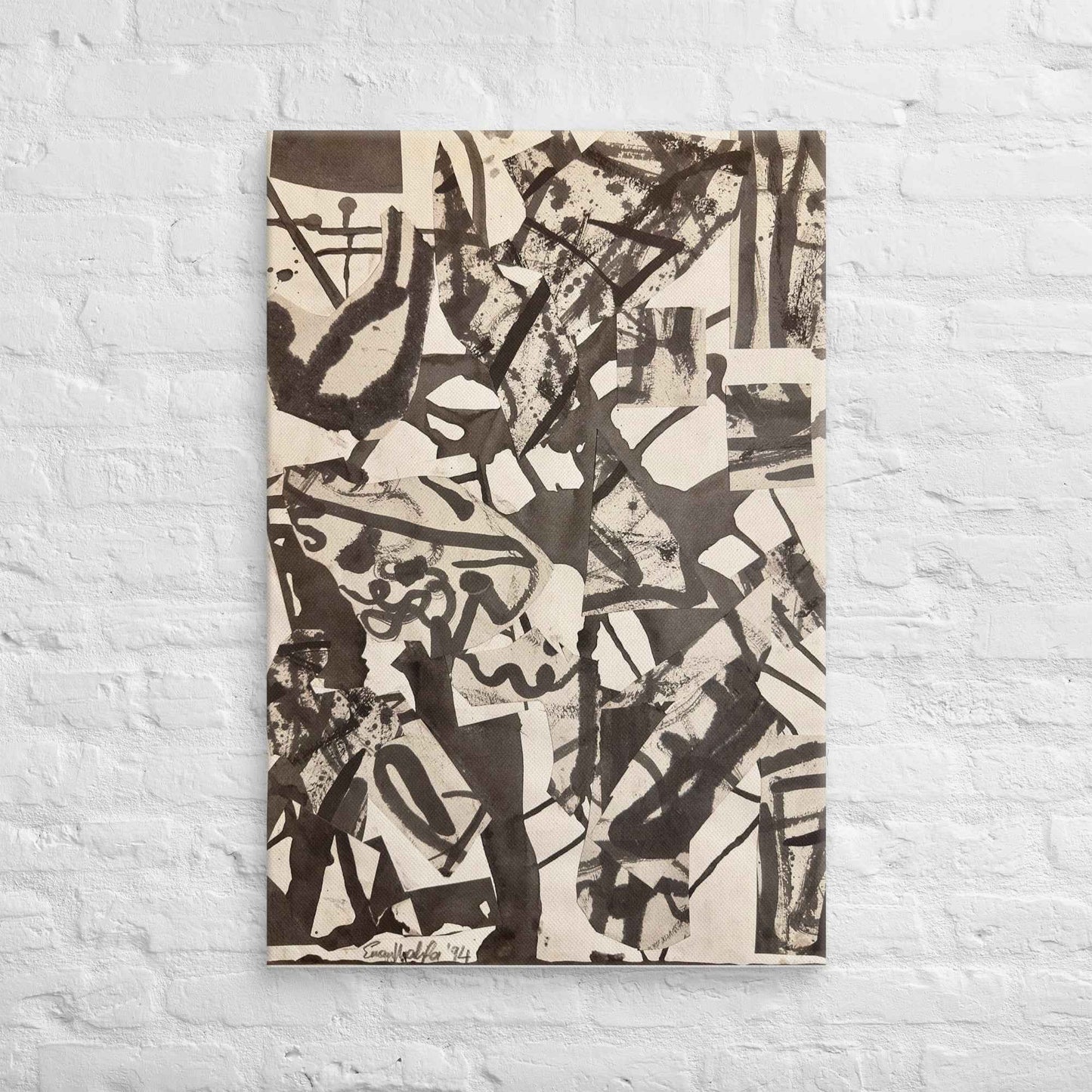 Canvas Print - Fragments of Memory - Abstract Ink Splash - Eman's Gallery