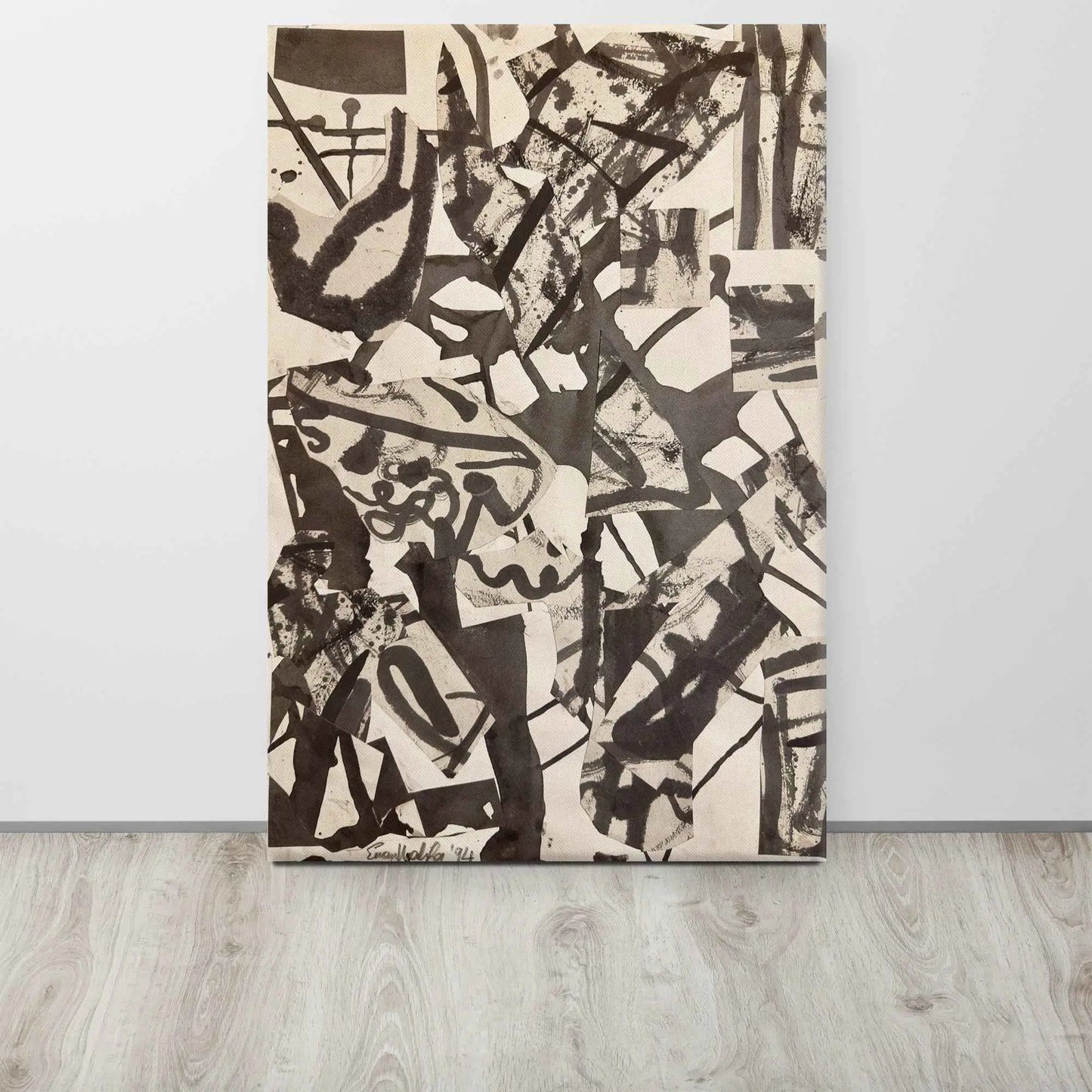 Canvas Print - Fragments of Memory - Abstract Ink Splash - Eman's Gallery