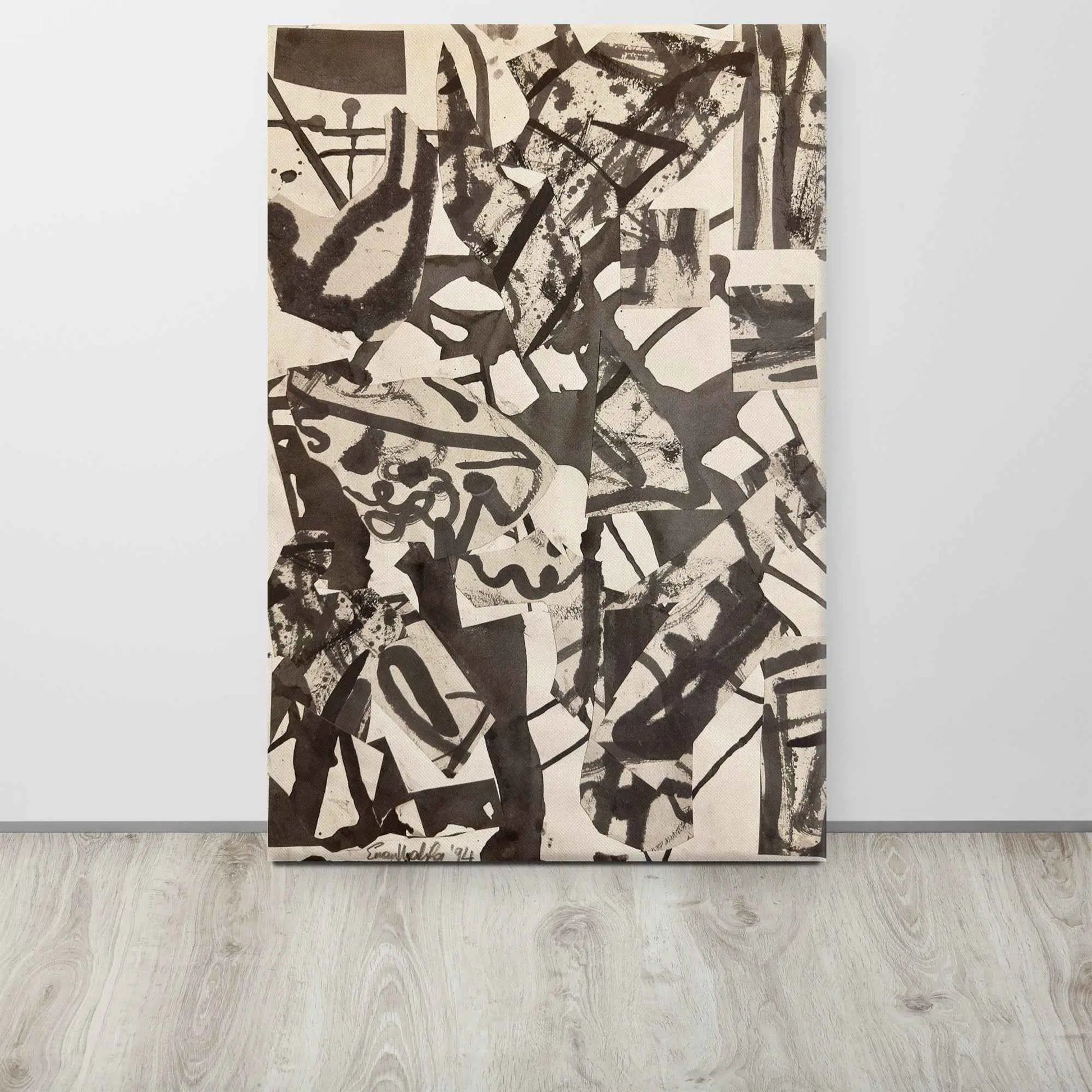 Canvas Print - Fragments of Memory - Abstract Ink Splash - Eman's Gallery