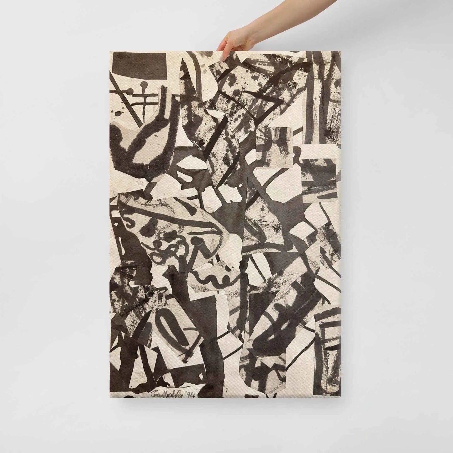 Canvas Print - Fragments of Memory - Abstract Ink Splash - Eman's Gallery