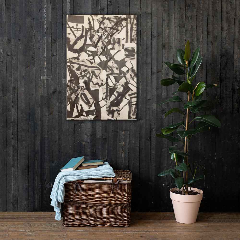 Canvas Print - Fragments of Memory - Abstract Ink Splash - Eman's Gallery