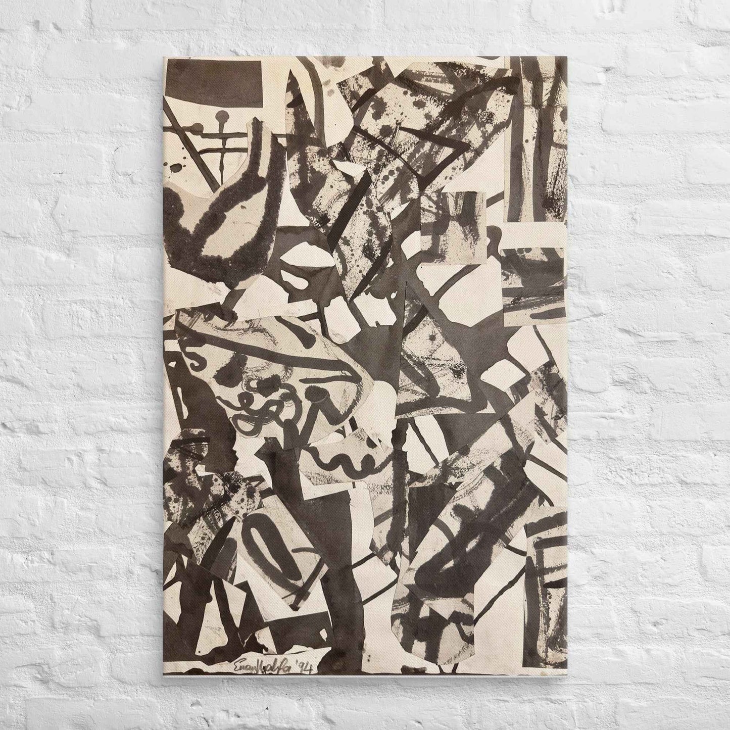 Canvas Print - Fragments of Memory - Abstract Ink Splash - Eman's Gallery