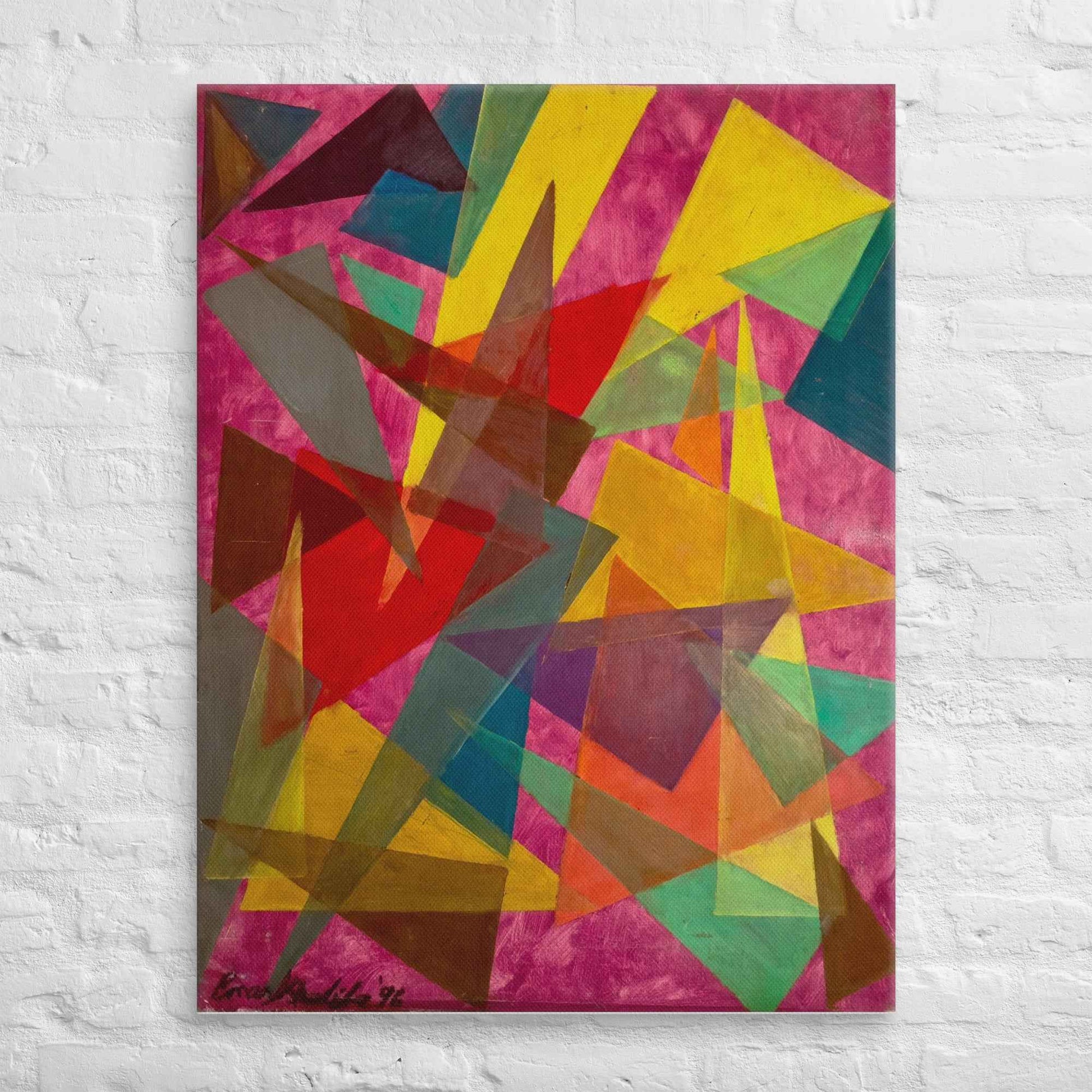 Canvas Print - In The Wine Glass - Geometric Abstract - Eman's Gallery