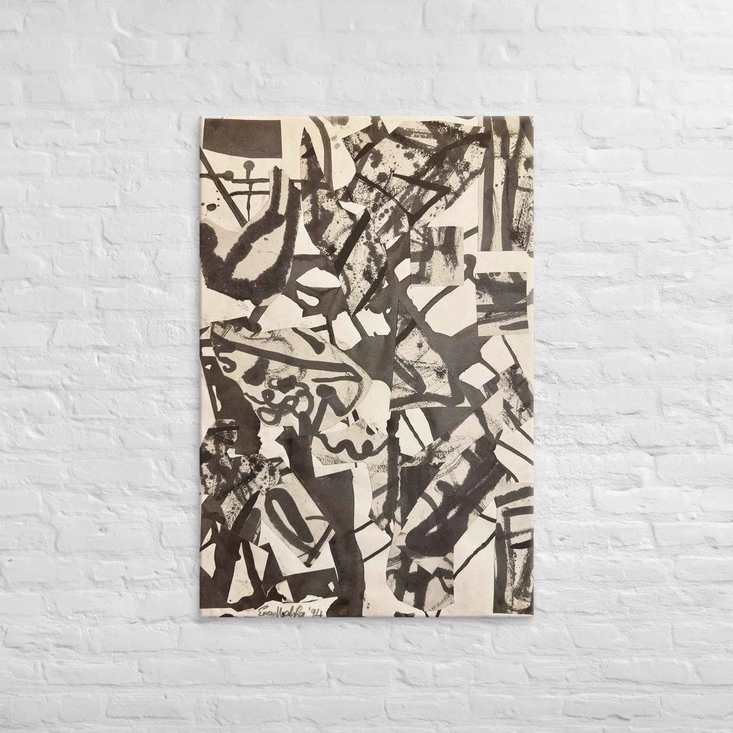 Canvas Print - Fragments of Memory - Abstract Ink Splash - Eman's Gallery