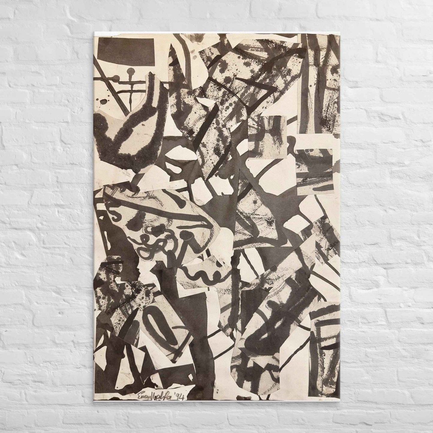 Canvas Print - Fragments of Memory - Abstract Ink Splash - Eman's Gallery