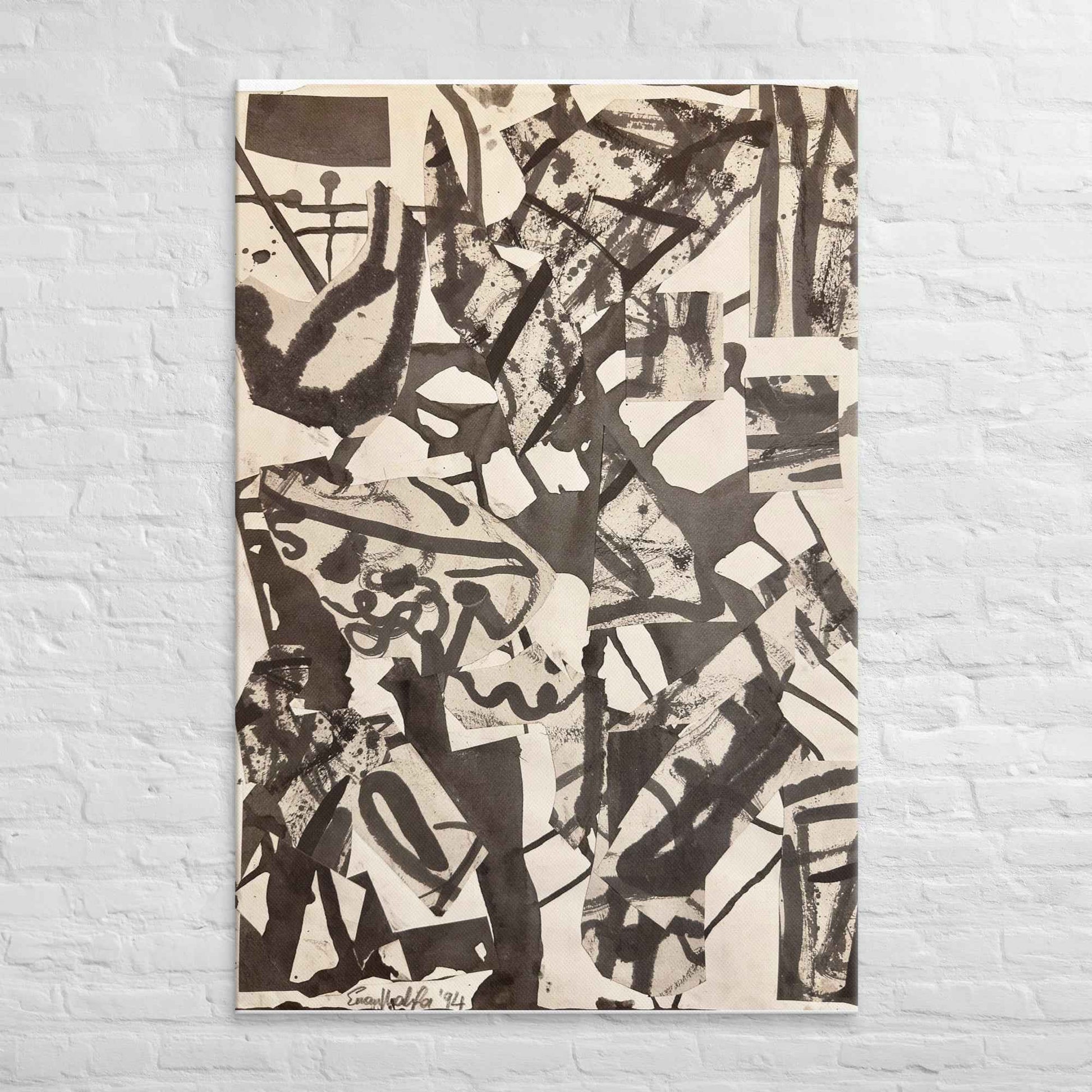 Canvas Print - Fragments of Memory - Abstract Ink Splash - Eman's Gallery