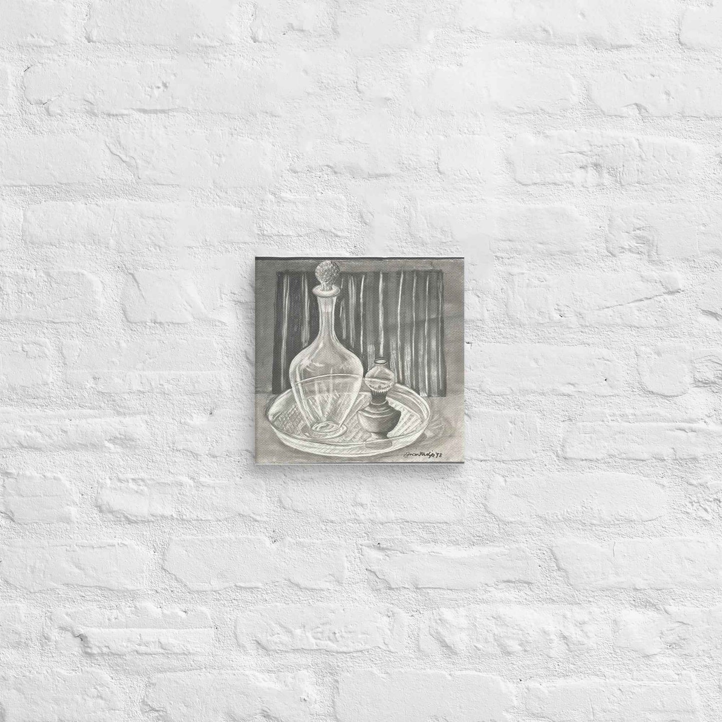 Canvas Print - Crystal Memory - Still Life in Charcoal