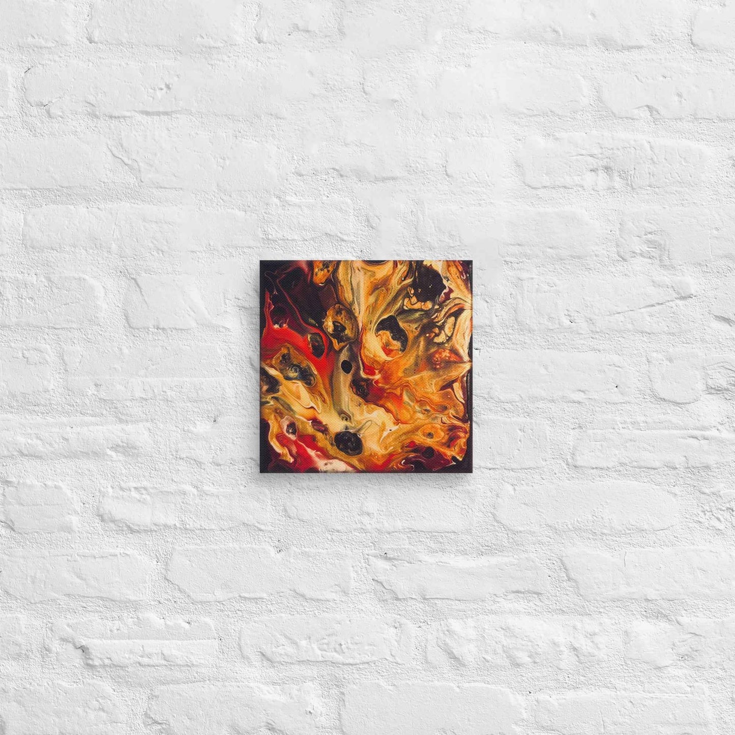 Canvas Print - Laheeb (flame) - Fluid Red Black Fire Art