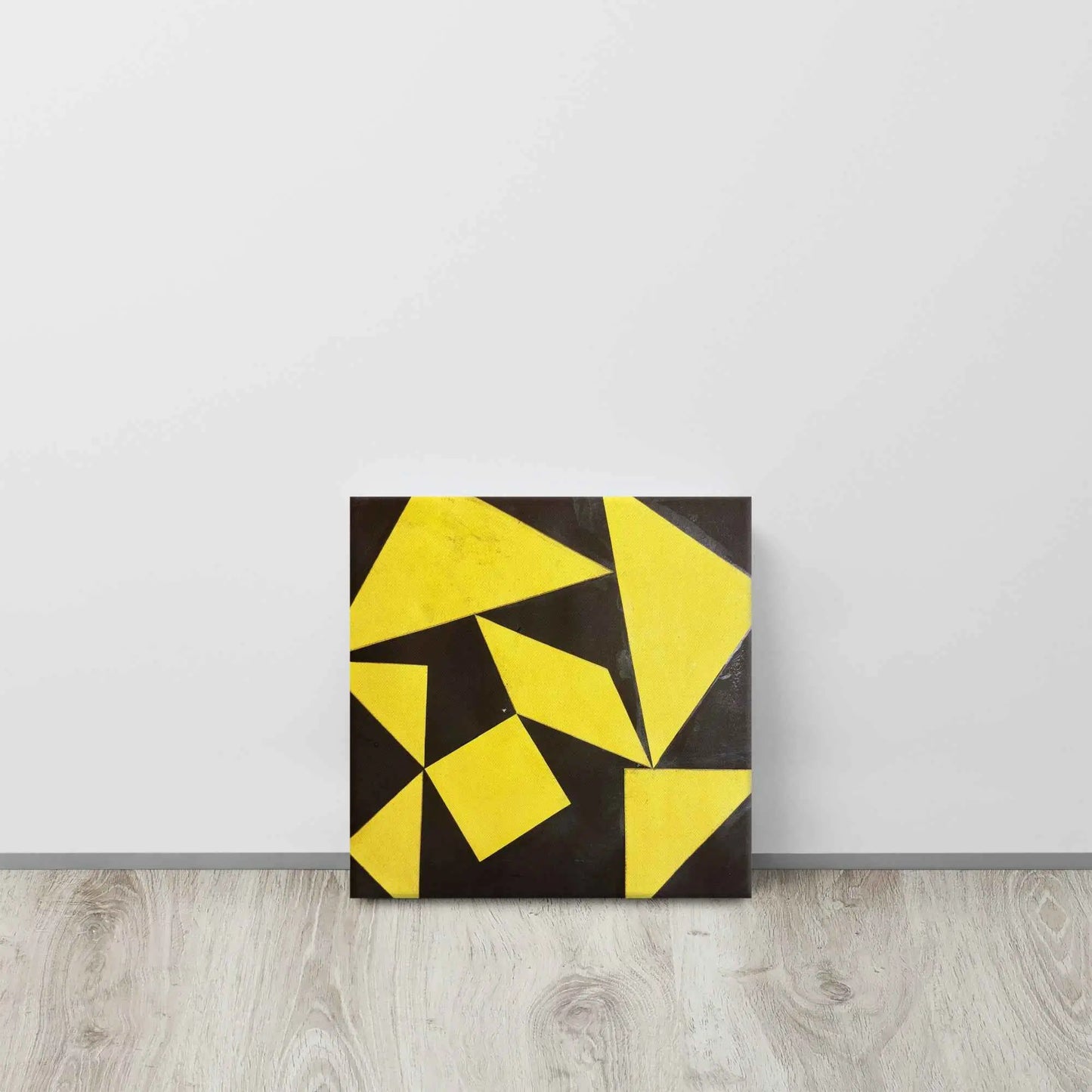 Original Collage - Golden Fracture - Geometric Minimalist